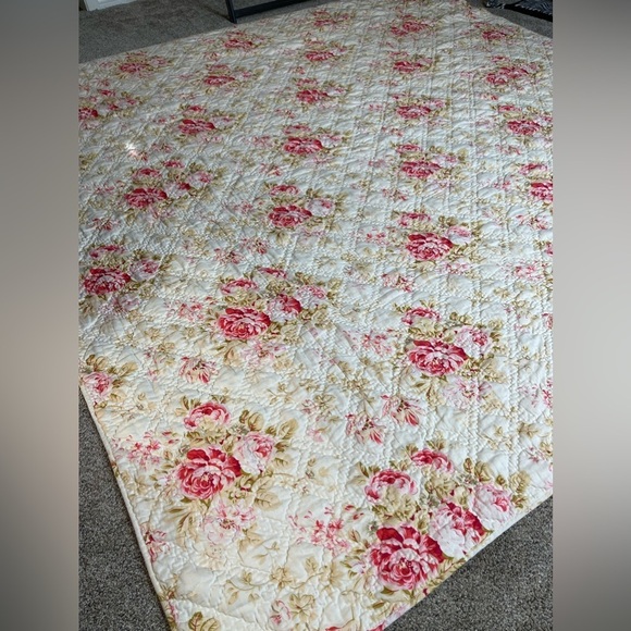 Pottery Barn Bedding Pottery Barn Pink Peonies Floral Linen Cotton